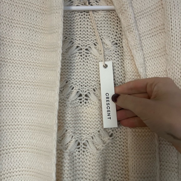 Boho Cream Sweater Duster - Picture 5 of 6